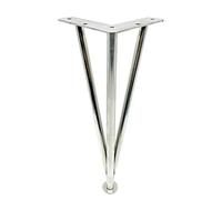 ZXCASDF Pieds De Meubles Modernes en Métal en Forme De Triangle pour Placard, Canapé, Fauteuil Canapé, TV, Lit, Table À Manger,Argent,30cm