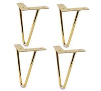 ZXCASDF Pieds De Meubles Pied De Canapé Pieds De Support De Meuble, Pieds Meubles Triangulaires Modernes en Métal en Forme De Triangle pour Placard, Canapé, Fauteuil Set De 4,d'or,15cm/5.91in