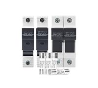 ZXCDLCCJD 1P 2P DC Fuse Holders Solar PV 10 * 38mm DC 1000V Fuse Base R Solar Photovoltaic System Protection Protector EKFL(2P Fuse Holder)