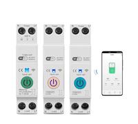 ZXCDLCCJD 63A 1P+N WiFi Smart Switch Energy Meter Kwh Metering Monitoring Timer Relay Voltage Current Protection(TOB9-63M Metering,25A)