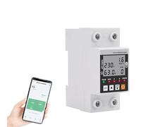 ZXCDLCCJD 63A WiFi Smart Earth Leakage Over Under Voltage Protector Relay Device Switch Breaker Energy Power KWh Meter Smart Life