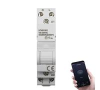ZXCDLCCJD AC 110V 220V 16A Single Phase 18MM Mimi Din Rail 35mm WiFi Smart Timer Relay Switch Breaker Remote Control by Tuya APP(Zigbee)