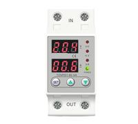 ZXCDLCCJD Din Rail 60A 230V Adjustable Over and Under Voltage Protective Device Protector Relay with Over Current Protection Voltmeter(40A)