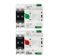 ZXCDLCCJD Din Rail ATS PV 2P 4P 125A AC 230V 110V Dual Power Automatic Transfer Switch Electrical Selector Switches Uninterrupted Power(City Grid-PV Energy,4P AC 110V)