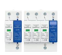 ZXCDLCCJD Parafoudre CA 1P+NPE 3P+NPE 50KA T1 T2 385V 275V Parafoudre De Protection Solaire Basse Tension Rail DIN(4P,AC 385V)