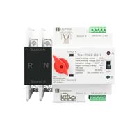 ZXCDLCCJD Single Phase Din Rail ATS 220V Dual Power Automatic Transfer Electrical Selector Switches Uninterrupted 2P 63A 100A 125A