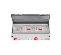 ZXCDLCCJD Solar Photovoltaic PV Combiner Box 2 Input 2 Out 2 String Surge Lightning Protection DC 600V Fuse MCB SPD Waterproof Box IP65(50A DC MCB)