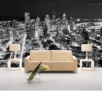 ZXCHEE Papier Peint Panoramique Architecture Urbaine Noir Et Blanc Papier Peint 3D Tapisserie Mural Salon Chambre Décoration Murale -ZX27374-310x250cm