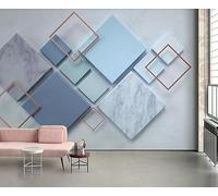 ZXCHEE Papier Peint Panoramique Bloc Géométrique Marbre Grain Papier Peint 3D Tapisserie Mural Salon Chambre Décoration Murale -ZX28703-200x140cm