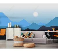 ZXCHEE Papier Peint Panoramique Résumé Sunrise Peak Papier Peint 3D Tapisserie Mural Salon Chambre Décoration Murale -ZX14105-200x140cm