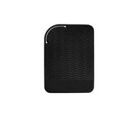 ZXCHOME Pochette de tapis de voyage en silicone résistant à la chaleur pour fer plat en titane, fer à lisser professionnel et bigoudi 2 en 1, baguette à friser, vague de tige, outils de fer à friser