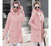 ZXCL Automne Hiver Femmes Veste Manteaux Manteaux Femme Longs Capuche Manteaux Vêtements de Dessus Chaud Épaisseur Femme Femme Femme Slim Sweats à Capuche à Capuche à Capuche-Pink,S