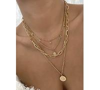 ZXCL Boho Multi-Element Couverture PERLÉE PARLÉ pour Femmes Mode Collier Gold Vintage Plusieurs Couches Pendentif Bijoux Cadeau-KK784