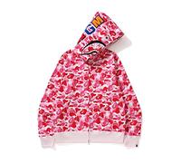 ZXCL Camouflage Sweat à Capuche Shark Veste Femmes 2021 Mode Street Trend Coat Plus Taille Couple Vestes Harajuku Manteaux-Pink,M