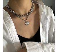 ZXCL Collier à chaîne de Serpents Multicouches rétro pour Femmes branchées Or argenté Couleur Gros Colliers de chaîne épais 2021 bijoux-130IF0001732