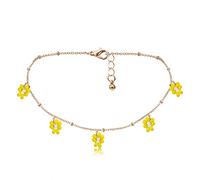 ZXCL Collier de Cou de Cou coréen pour Femmes Boho Boho Acrylique Chaîne Colliers Courtes Colliers De Mode Bijoux-C03239-Yellow
