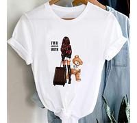 ZXCL Femme T-Shirts pour Bicyclette Fille de Base Mode Tshirt Dessin animé Vogue Femme Vêtements d'été T-Shirts avec Manches Courtes