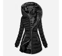 ZXCL Mode Femmes Jacket à Capuche De Chemise De Chemise Manteau Chaud Long Coton Padded Slim Hiver Casual Parkas Veste Plus Taille Outwear-BK,S