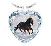 ZXCM Collier élégant Dame Elegant Crystal Ladies Chevalier Bijoux Cadeaux pour Enfants Fine Jewelry Blanc Cristal Métal Poli Spécial Collier pour Femmes