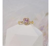 ZXCM Flèche Romantique d'amour Double Bague pour Bijoux de Mariage de Cristal de Coeur Exquis