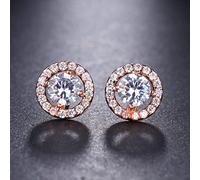 zxcs Gold Couleur Couleur Square Bling Stain Boucle d'oreille pour Hommes Hip Hop Luxury Strass Geométry Geométring Boucles d'oreilles pour Femmes Bijouterie Parti-D-Rose Gold