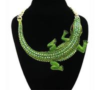 zxcs Nouveau Punk Pendentif Colliers Crocodile Collier Halloween Décoration Bijoux Hip Hop Party Bohemia Cruques Bijouterie-Pendant Necklace