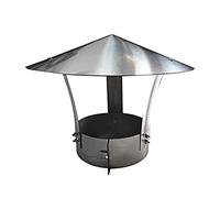 ZXCVASDF Chapeau De Cheminée,Chapeau Capot Cheminée,Chapeau Conduit De Fumée,Cheminée en Acier Inoxydable Conduit De Fumée Capot Raincover Capuchon Protecteur Se Terminant,d17cm/6.7in