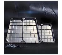 ZXCVASDF Couvercle de Regard et Cadre Invisibles en Acier Inoxydable, Couvercle de Fosse septique avec Base, Couvercle de Bassin d'égout Robuste for allée/Trottoir/Quai(8cm,40 * 40cm/15.7 * 15.7in)