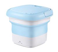 ZXCVB Mini Machine à Laver,Mini Laveuse Portable,laveuse De Vêtements Personnelle Pliable,Machine à Laver Alimentée pour Les Voyages d'affaires des Appartements De Camping,Blue-washingmachine