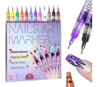 ZXCVB Set de 12 stylos à Ongles, marqueurs pour Ongles, stylos à Ongles pour 3D Nail Art, DIY Nail Art Beauty,1 Set