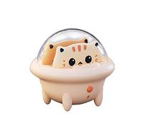 ZXCVBAS Spaceship Mignon Powerbank Mobile Urgence Chat, Chat Super Mignon Chargeur Ultra-Mince Rapide sans Fil Compact, Adapté pour Les Banques Électriques Portables comme Apple,A