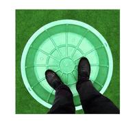 ZXCVBNAS Couvercle de Regard d'égout dissimulé Rond, Couvercle de Fosse septique Invisible, résistant aux intempéries, Design Invisible，for Champ de Drainage (Vert)(A40*40CM/15.7 * 15.7IN)