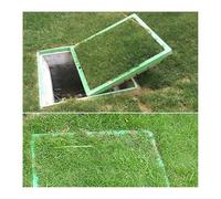 ZXCVBNAS Couvercle de Regard d'égout dissimulé Rond, Couvercle de Fosse septique Invisible, résistant aux intempéries, Design Invisible，for Champ de Drainage (Vert)(B100*100CM/39.4 * 39.4IN)