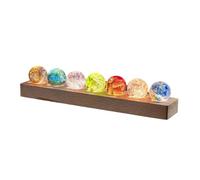 ZXCVWWE 1 lot de boules de cristal de 4 cm - Boule de cristal colorée - 7 boules lumineuses - Planètes - Formation d'étoiles chakra - Boule de cristal de 40 mm - Boule de cristal de 40 mm - Boule de