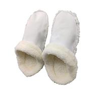 ZXCVWWE 1 paire de sabots d'hiver doublés en fourrure polaire pour l'intérieur et l'extérieur, blanc, 37/38 EU
