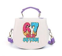 ZXCVWWE Sac à main 67, sac à main drôle 67 crème glacée, sac à bandoulière Père Noël Says SixSeven, sacs mignons Six Seven Ice Cream Drip, drôle 6 7 Meme, cadeaux fantaisie Six Seven pour adolescents