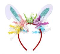 ZXCVWWE Serre-tête oreilles de lapin pour femme adulte oreilles de lapin Happy Easter Accessoires pour cheveux de printemps vacances