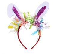 ZXCVWWE Serre-tête oreilles de lapin pour femme adulte oreilles de lapin Happy Easter Accessoires pour cheveux de printemps vacances