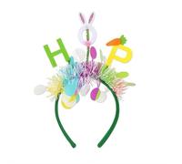 ZXCVWWE Serre-tête oreilles de lapin pour femme adulte oreilles de lapin Happy Easter Accessoires pour cheveux de printemps vacances