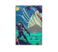 ZXCYGSAM Art23 No Man's Sky Poster décoratif sur toile pour chambre à coucher 60 x 90 cm