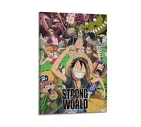 ZXCYGSAM Poster de film d'animation One Piece King Mighty World sur toile - Impression d'art moderne pour chambre à coucher - 30 x 45 cm