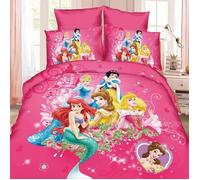 ZXD-244 Parure de lit princesse Disney pour filles, ensemble de literie, housse de , simple, taille double, Taille:200x200cmx1
