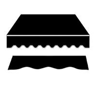 ZXDFMY Tissu De Remplacement pour Auvent Rétractable Tissu De Rechange pour Store 1.5m 2m 3m 4m 6m 7m Toile De Rechange Store Banne Extérieur(Black,23x13ft/700x400cm)