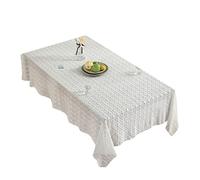 ZXDGsdrdtW Nappes, Nappe, en Dentelle au Crochet de Coton Couverture Table rectangulaire Blanche for à Manger, Buffet, fête, Banquet, Mariage