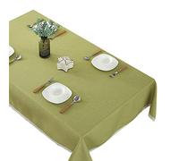 ZXDGsdrdtW Nappes, Nappe, en Lin avec Macramé Dentelle Blanche, Rectangulaire Lavable for la Décoration de Table Jardin Restaurant Cuisine