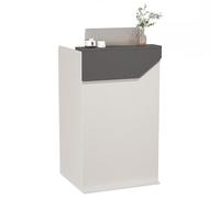 ZXDRYBHD Comptoir Caisse Moderne, Comptoir Accueil Verrouillables, Comptoir Bar Mobile, Caisse de Caisse, Bureau de Réception de Salon (Color : Gray+Cabinet, Size : Small)