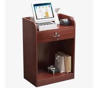 ZXDRYBHD Petit Comptoir Accueil avec Tiroir Verrouillable, Bureau Réception avec Comptoir, Caisse pour Salon Beauté Bureau Hall(Red)