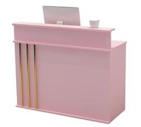 ZXDRYBHD Petit Comptoir Accueil Moderne avec Comptoir, Bureau Réception Commercial avec Grand Espace Rangement pour Magasin Bureau(Pink,27.5in/70cm)