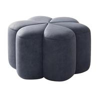 ZXDRYBHD Petit Repose-Pieds, Pouf Léger avec Mousse Haute Densité à Rebond et Revêtement en Tissu Technique, pour Salon et Chambre(Blue,Medium)