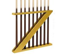 ZXDRYBHD Porte-Queue de Billard Mural Métallique, Support en fer pour 6 Queues, Anneaux Antidérapants, pour Salle de Jeux ou Club(Gold)